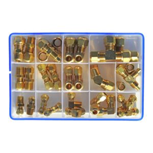 Push Lock Brass Air Line Fitting Kit, DOT Approved