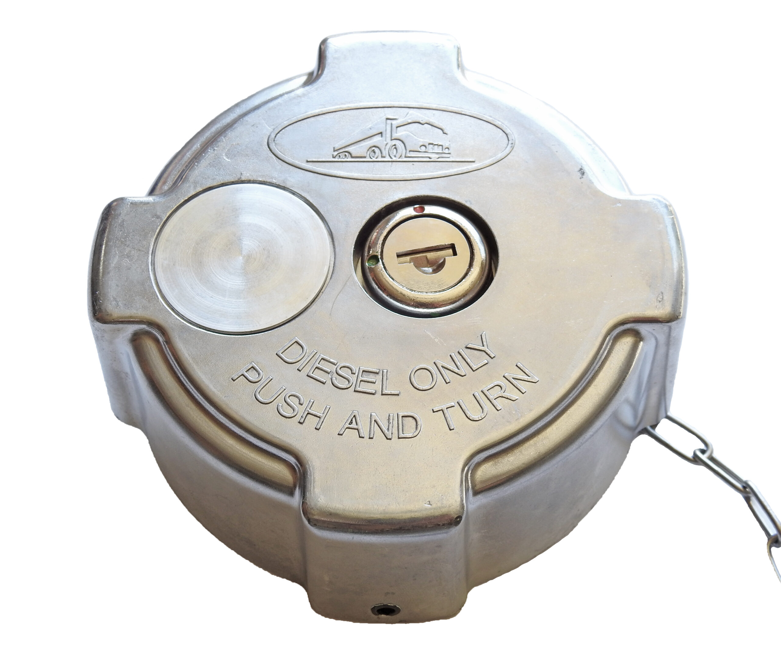 Keyed Alike Pair 1/4 Turn Locking Aluminum Diesel Fuel Caps