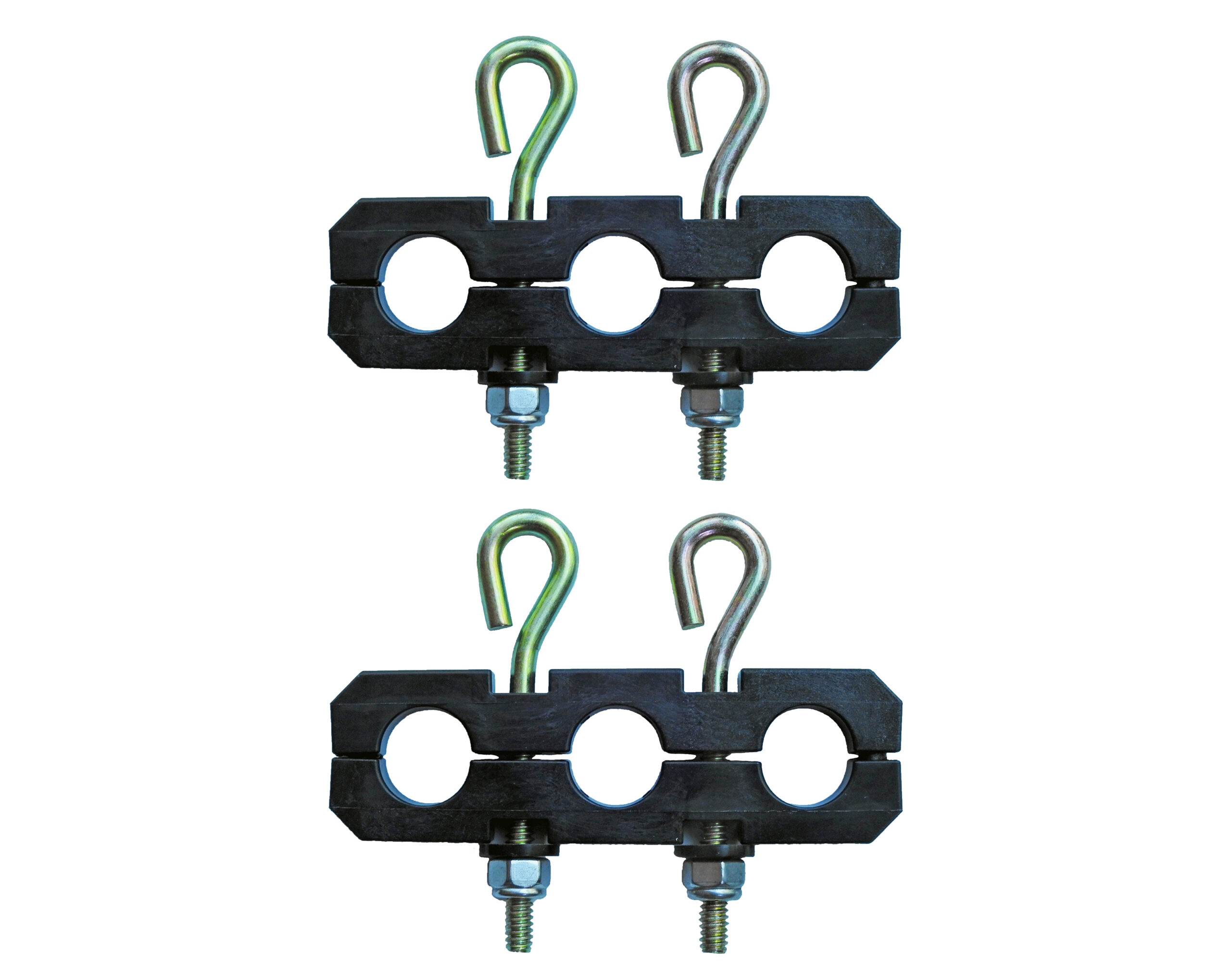 Road Superior Truck Parts Pair of 3 Hole Hose Clamps